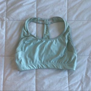 Athletic Light Blue Racerback Sports Bra